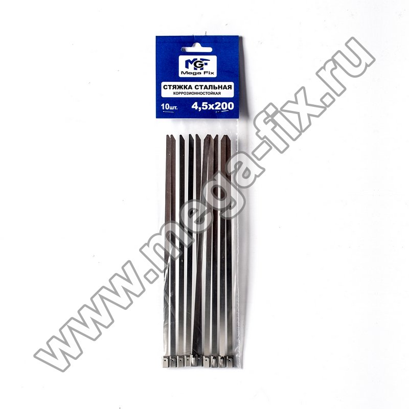 Хомут-стяжка металлическая коррозионностойкая 4,5х100 (уп. 100 шт)